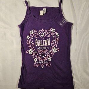 Purple Tank Top Featuring Galena Illinois - Size‎ S - NWT by Active Apparel